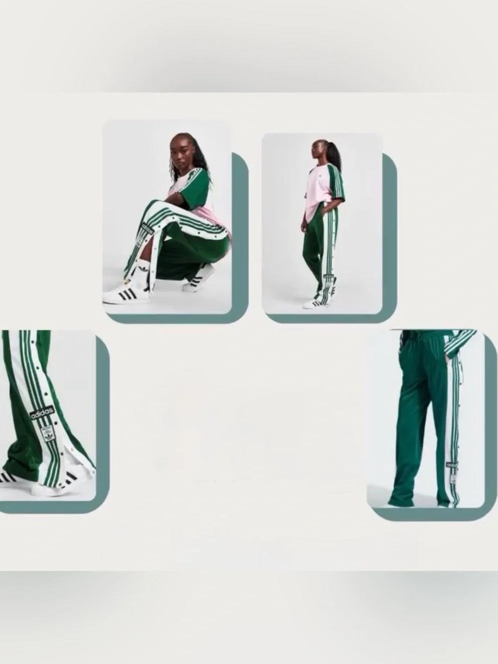 Adidas Originals [S] Women’s Adibreak Track Pants Green KD6327 - Picture 8 of 12